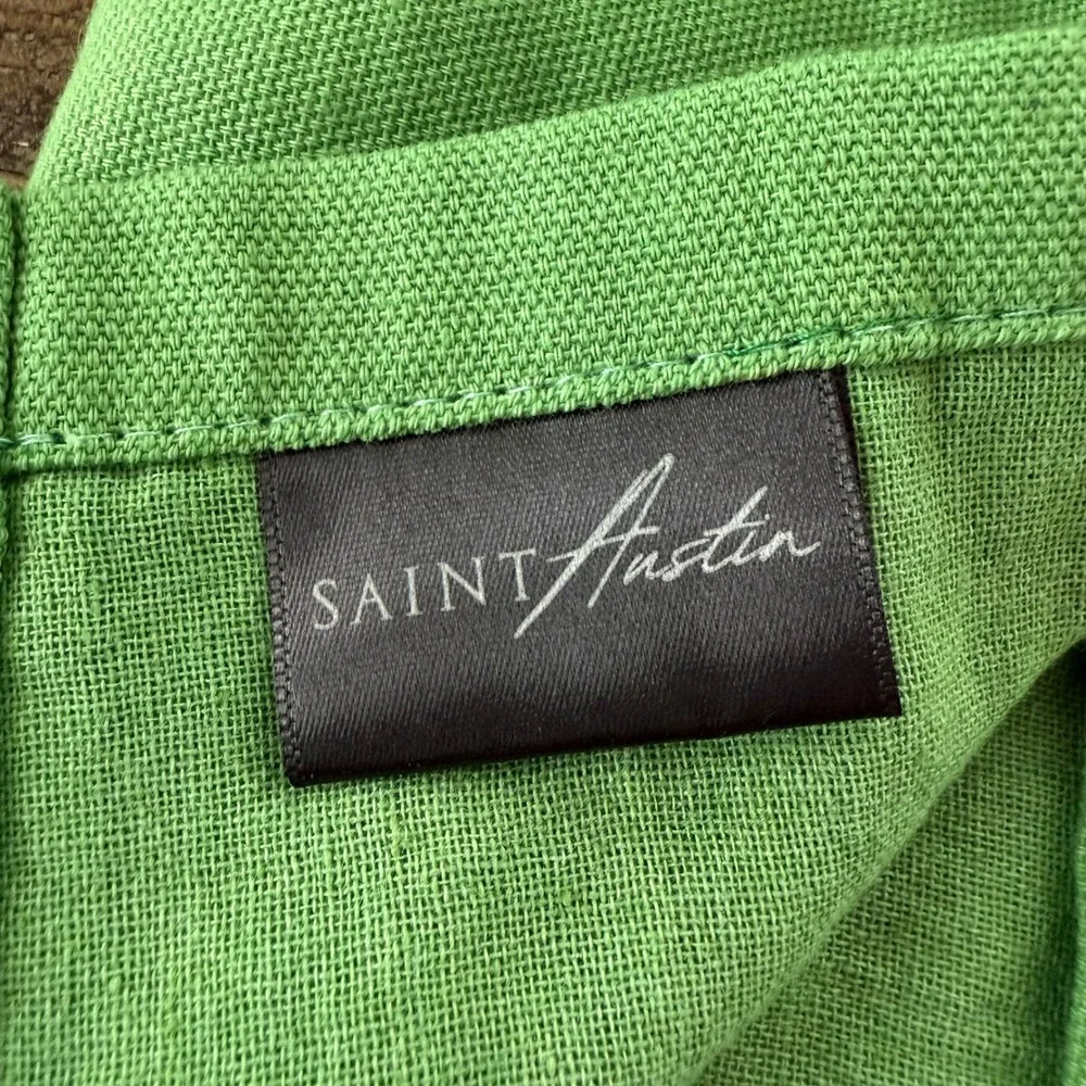 Saint Austin Green Beaded Dog Tea Towel Hand Embroidered Kitchen Decor 18x24‎